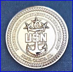 Awesome 2 USN Navy Chiefs MCPON Challenge Coin Joe Campa