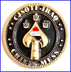 Awesome 2 USN Navy Chiefs Mess CPO Challenge Coin CJSOTF Iraq OIR