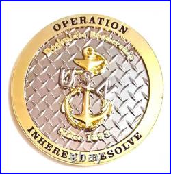 Awesome 2 USN Navy Chiefs Mess CPO Challenge Coin CJSOTF Iraq OIR