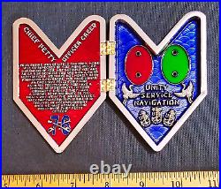 Awesome 3.5 Navy Chiefs Anchor Holder Challenge Coin USS Ronald Reagan (CVN 76)