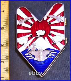 Awesome 3.5 Navy Chiefs Anchor Holder Challenge Coin USS Ronald Reagan (CVN 76)