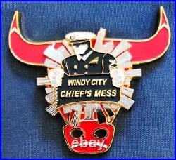 Awesome 3.5 Navy USN CPOA Chiefs Mess Challenge Coin NTAG Great Lakes Chicago