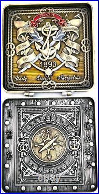 Awesome 3.5 Navy USN CPO Pride 2pc Challenge Coin Friday 13th Jason