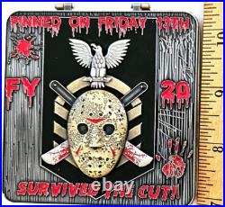 Awesome 3.5 Navy USN CPO Pride 2pc Challenge Coin Friday 13th Jason
