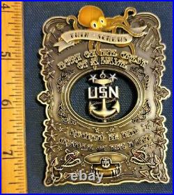 Awesome 3.5 Navy USN CPO Pride Challenge Coin El Nueve MCPO Spinner