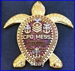 Awesome 3.5 Navy USN CPO Pride Challenge Coin Welcome Class 127 RWB Turtle