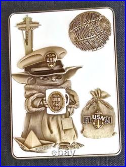 Awesome 3.5 Navy USN Chief MCPO Force Challenge Coin ATG Pacnorwest Card