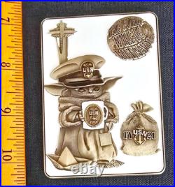 Awesome 3.5 Navy USN Chief MCPO Force Challenge Coin ATG Pacnorwest Card