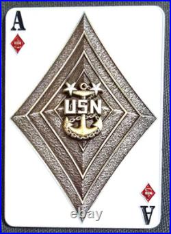 Awesome 3.5 Navy USN Chief MCPO Pride Challenge Coin ATG Pacnorwest Card ACE