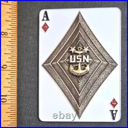 Awesome 3.5 Navy USN Chief MCPO Pride Challenge Coin ATG Pacnorwest Card ACE