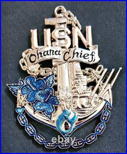Awesome 3.5 Navy USN Chiefs CPO Pride Challenge Coin Ohana Chiefs Anchor