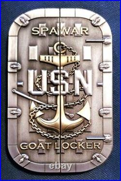 Awesome 3.5 Navy USN Chiefs Mess CPO Challenge Coin SPAWAR Door
