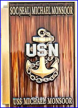 Awesome 3.5 Navy USN Chiefs Mess Challenge Coin USS Michael Monsoor (DDG 1001)