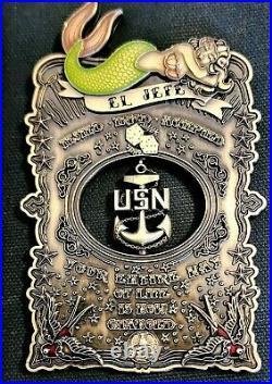 Awesome 3.5 Navy USN Chiefs Pride CPO Challenge Coin El Jefe