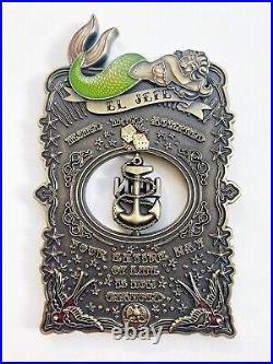 Awesome 3.5 Navy USN Chiefs Pride EL JEFE CPO Challenge Coin