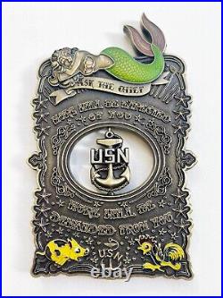 Awesome 3.5 Navy USN Chiefs Pride EL JEFE CPO Challenge Coin