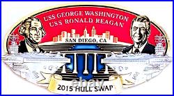 Awesome 3.5 USN Navy Chiefs Mess CPO Challenge Coin Hull Swap CVN-73 / CVN-76