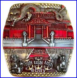 Awesome 3.5 USN Navy Chiefs Mess CPO Challenge Coin Okinawa Island