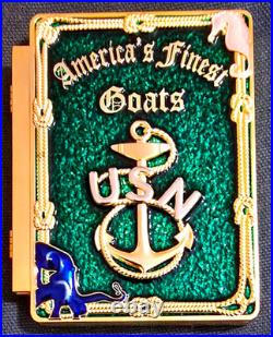 Awesome 3.5 USN Navy Chiefs Pride CPO 2pc Challenge Coin Work Harder