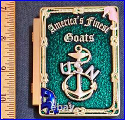 Awesome 3.5 USN Navy Chiefs Pride CPO 2pc Challenge Coin Work Harder