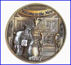 Awesome 3.5 USN Navy Chiefs Pride CPO Challenge Coin PNW ATG Khaki Ball Jenny