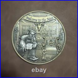 Awesome 3.5 USN Navy Chiefs Pride CPO Challenge Coin PNW ATG Khaki Ball Jenny