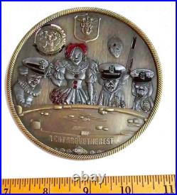 Awesome 3.5 USN Navy Chiefs Pride CPO Challenge Coin PNW ATG Khaki Ball Jenny