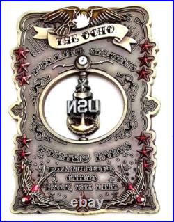 Awesome 3.5 USN Navy Chiefs Pride CPO Challenge Coin THE OCHO Antique
