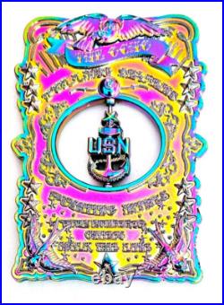Awesome 3.5 USN Navy Chiefs Pride CPO Challenge Coin THE OCHO OD
