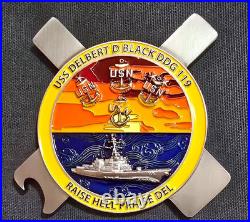Awesome 3.5 USN Navy MCPON Tribute Challenge Coin USS Delbert D Black (DDG-119)