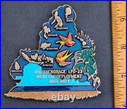Awesome 3.5 USN Navy Unit Pride Challenge Coin USS Anchorage (LPD-23) Westpac