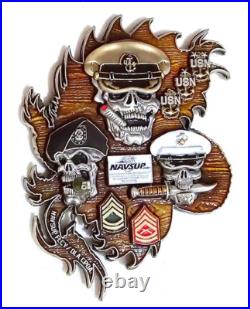Awesome 3.5 US Navy Chiefs Mess Joint CPO Challenge Coin NAVSUP