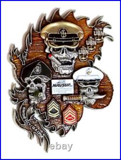 Awesome 3.5 US Navy Chiefs Mess Joint CPO Challenge Coin NAVSUP