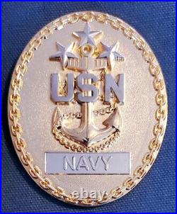 Awesome 3 Navy USN CPO Challenge Coin MCPON Terry Scott Great Lakes Khaki Ball