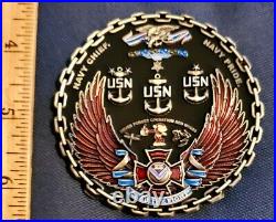 Awesome 3 Navy USN CPO Challenge Coin Murphy's Mess DDG-112