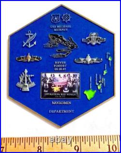 Awesome 3 Navy USN Challenge Coin USS Michael Murphy (DDG-112) Navadmin Dept