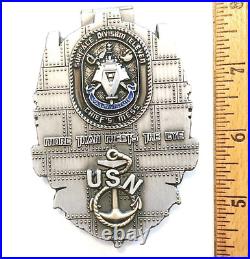 Awesome 3 Navy USN Chiefs Mess CPO 2pc Challenge Coin Surface Division Eleven