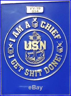 Awesome 3 Navy USN Chiefs Mess Challenge Coin FY19 CPO Manual I Get S Done