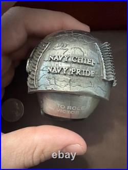Awesome 3 Navy USN Chiefs' Pride CPO Challenge Coin Desert Chiefs Skull