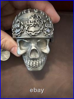 Awesome 3 Navy USN Chiefs' Pride CPO Challenge Coin Desert Chiefs Skull