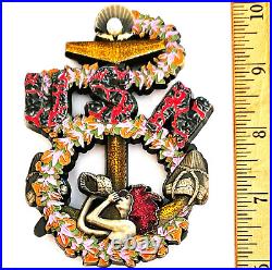 Awesome 3 Navy USN Chiefs Pride CPO Challenge Coin Kaneohe Hawaii