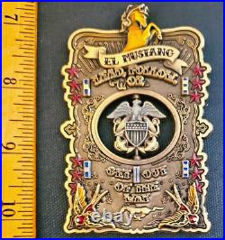 Awesome 3 Navy USN LDO CWO Challenge Coin El Mustang