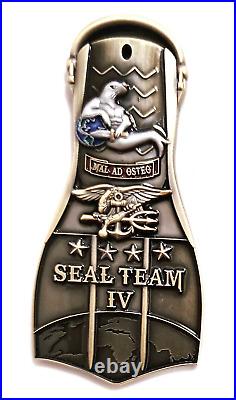 Awesome 3 Navy USN Seals Fin Tribute Challenge Coin SEAL TEAM IV & UDT 21