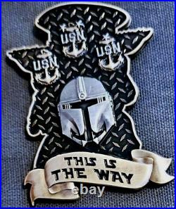 Awesome 3 USN Navy Chiefs Pride CPOA Challenge Coin Yoda This is the way