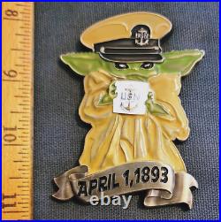 Awesome 3 USN Navy Chiefs Pride CPOA Challenge Coin Yoda This is the way