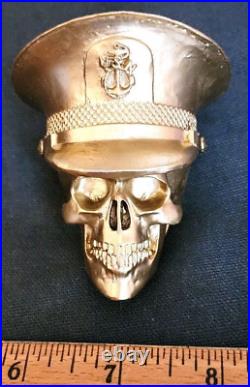 Awesome 3 USN Navy Chiefs Pride CPO Skull Challenge Coin Limited Edition Gold