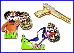 Awesome 3pc Set Navy USN Chiefs Pride CPO Challenge Coins