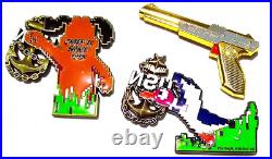 Awesome 3pc Set Navy USN Chiefs Pride CPO Challenge Coins