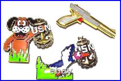 Awesome 3pc Set Navy USN Chiefs Pride CPO Challenge Coins
