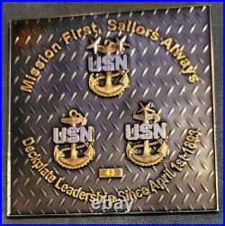 Awesome 4 Navy USN CPOA Challenge Coin Navsup Norfolk Gameboard